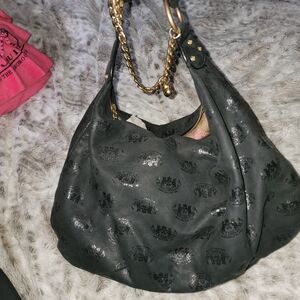 Juicy Couture Black Hobo Bag with Gold Accents